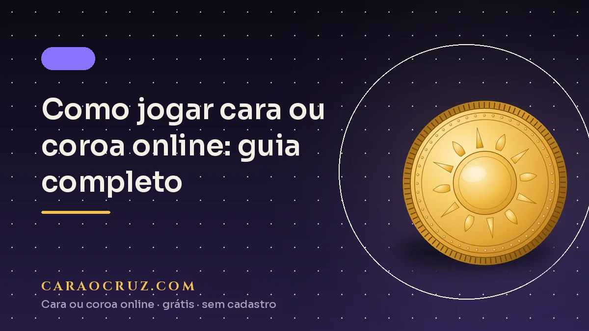 Portada de la guía sobre cómo jugar a cara o cruz online, con la moneda dorada de Cara o Cruz