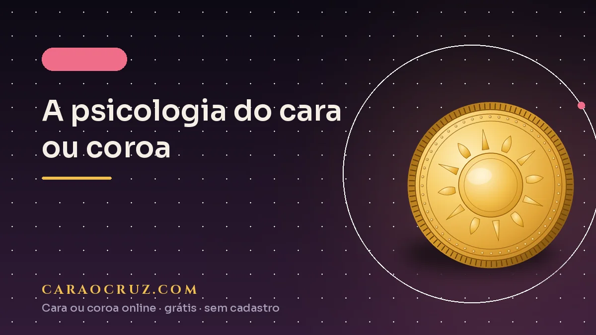 Portada del artículo sobre la psicología del cara o cruz, con una moneda girando sobre fondo oscuro