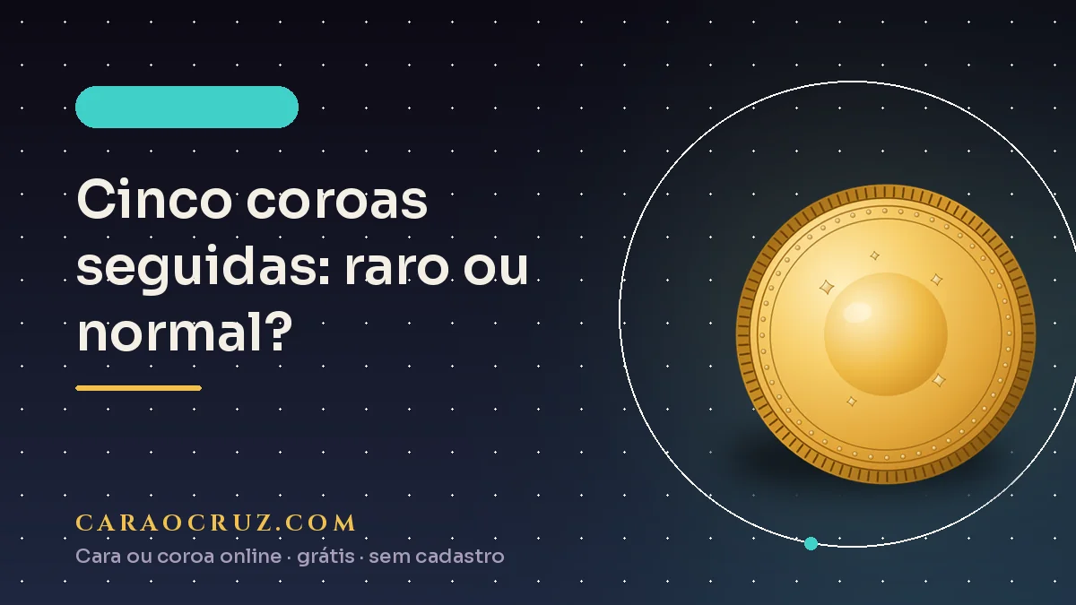 Portada del artículo sobre rachas raras en cara o cruz, con la cara de cruz de la moneda destacada