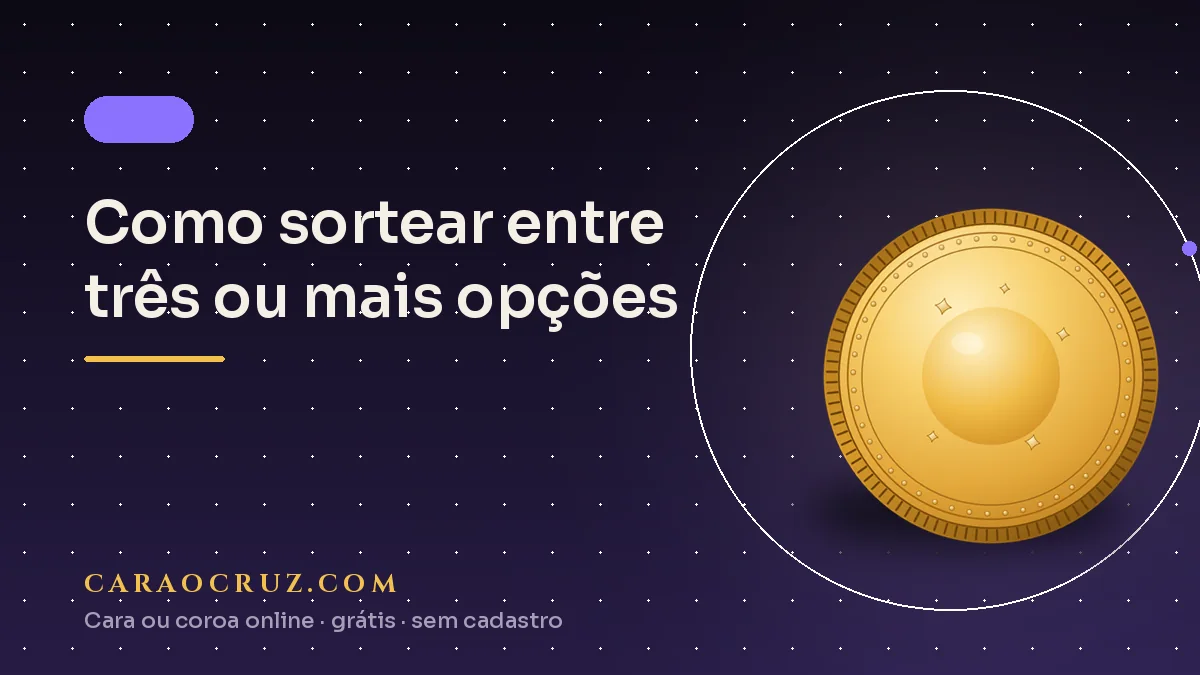 Portada de la guía para sortear entre más de dos opciones con la moneda de Cara o Cruz